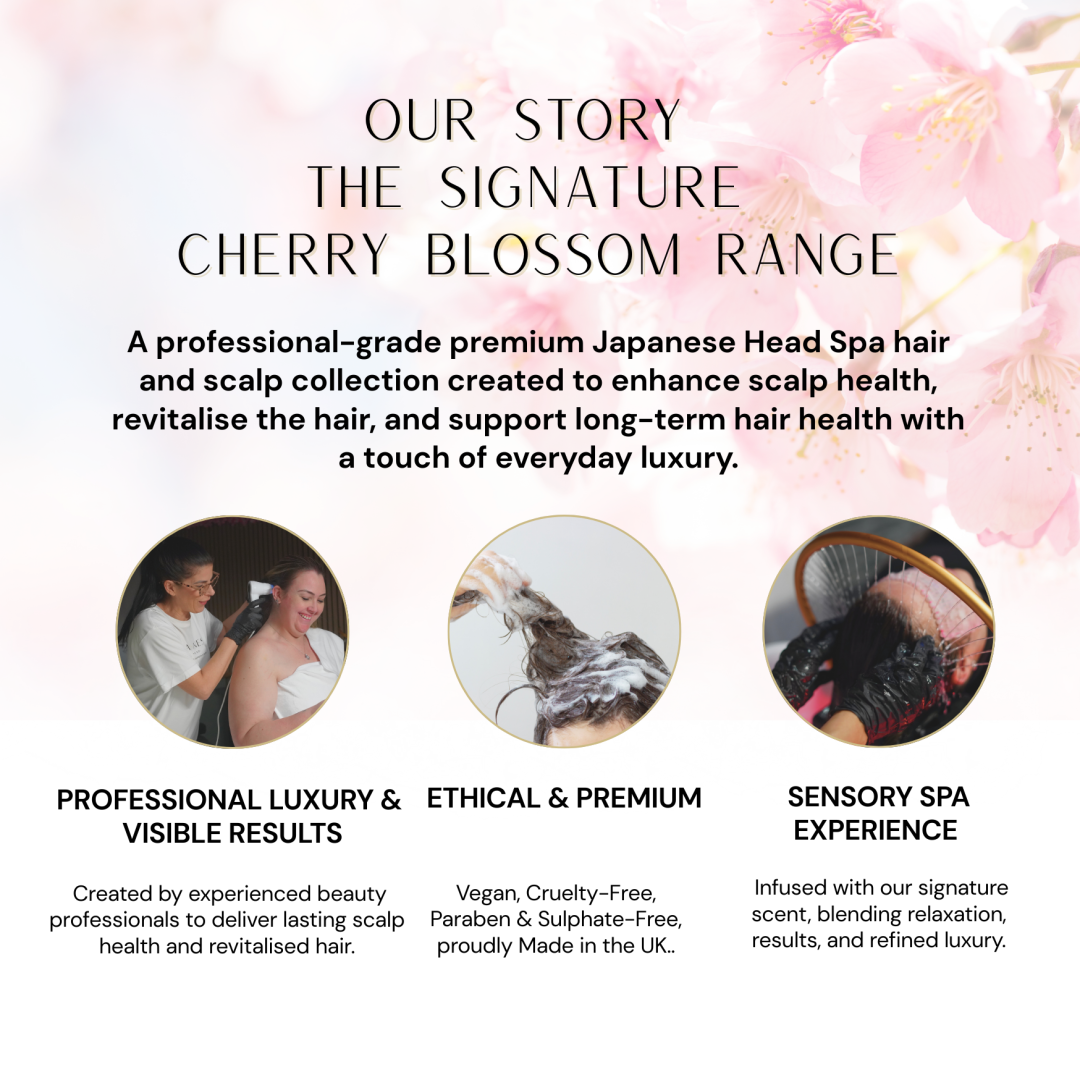 japanese head spa cherry blossom scalp care