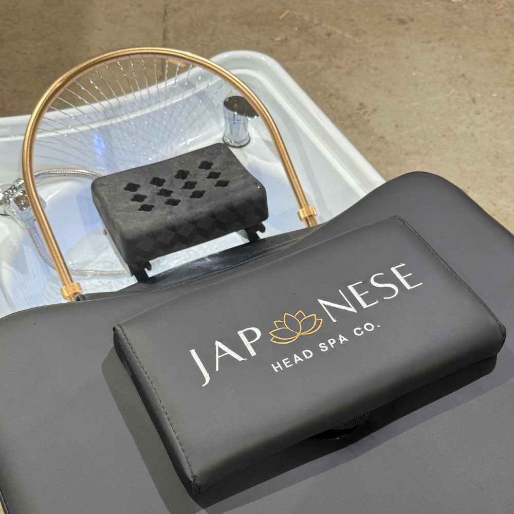 Japanese Head Spa Black Full Bed Hybrid Unit Plumbed (inc. Steamer, Steamer Hood & Water Heater)