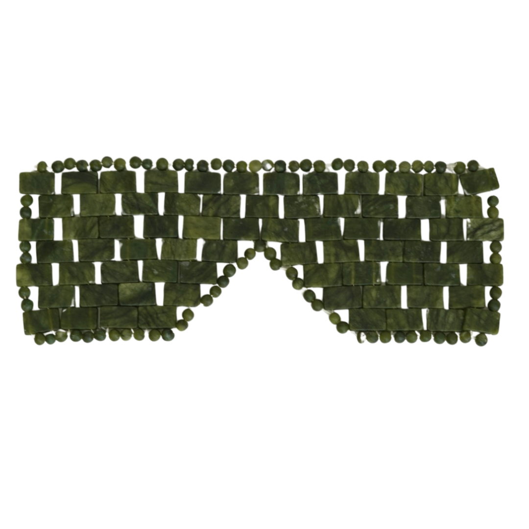 15 Gua Sha Dark Green Stone Eye Mask