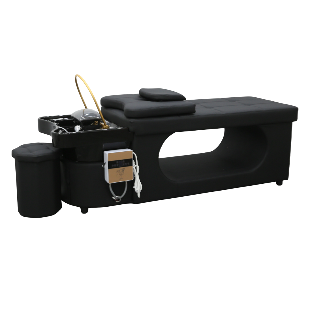 BUSINESS IN A BOX: Black Basin Plumbed Japanese Head Spa Full Bed Unit Package