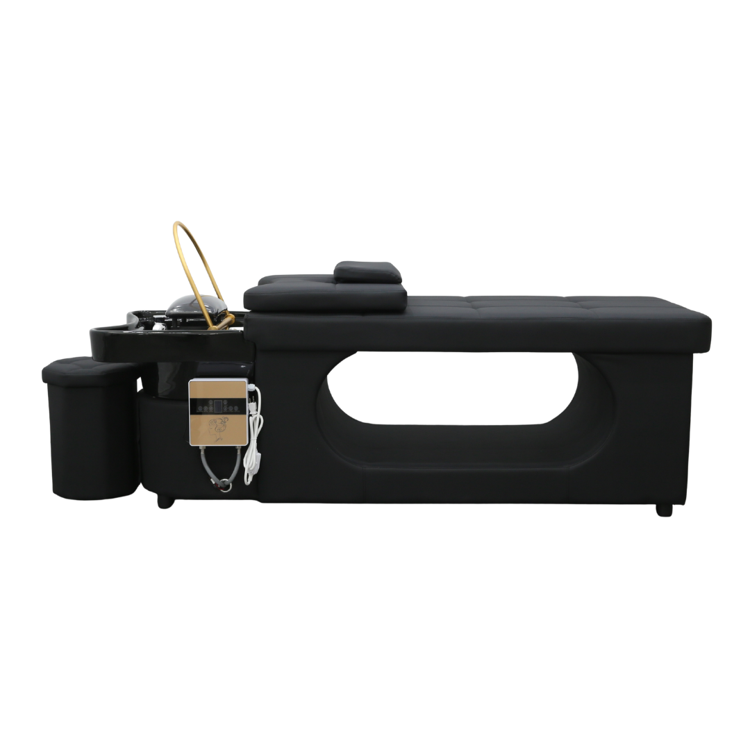 BUSINESS IN A BOX: Black Basin Plumbed Japanese Head Spa Full Bed Unit Package