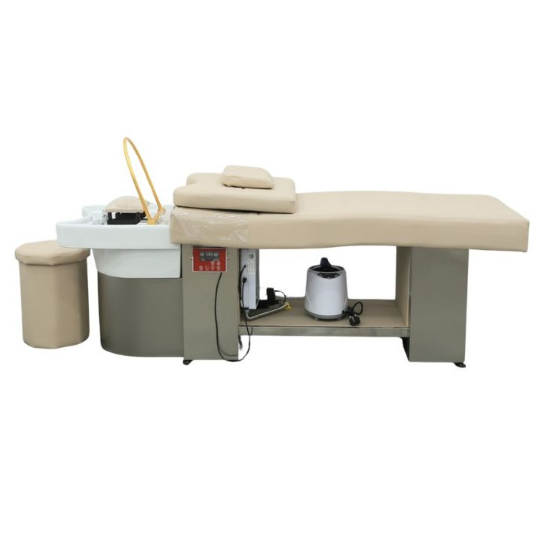 BUSINESS IN A BOX: Cream Plumbed Japanese Head Spa Full Bed Unit Package