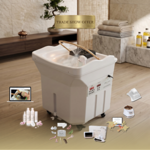 White Portable 60L Tank Unit Non-Plumbed Head Spa with Online Training | Show Offer