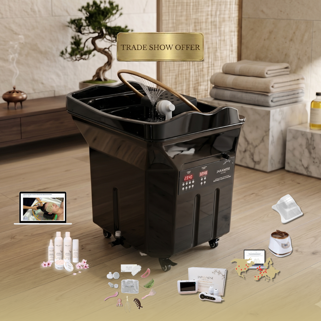 Black Portable 60L Tank Unit Non-Plumbed Head Spa with Online Training | Show Offer